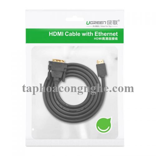 Ugreen 10137 5M màu Đen Cáp chuyển đổi HDMI sang DVI 24 + 1 thuần đồng HD106 30010137